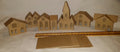 Set of 6 Mini Vintage Cardboard Houses H557982