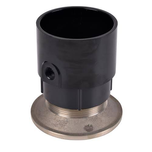 4x22 ABS Adjustable Pipe Fit Drain with 6 Cast Nickel Grate and Round Top H315
