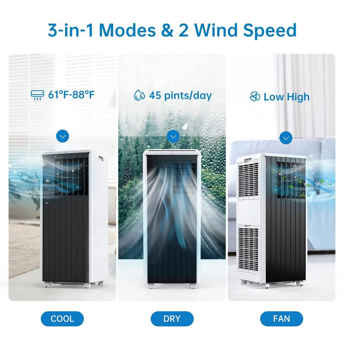 Portable Air Conditioner 5000BTU Black Z441458