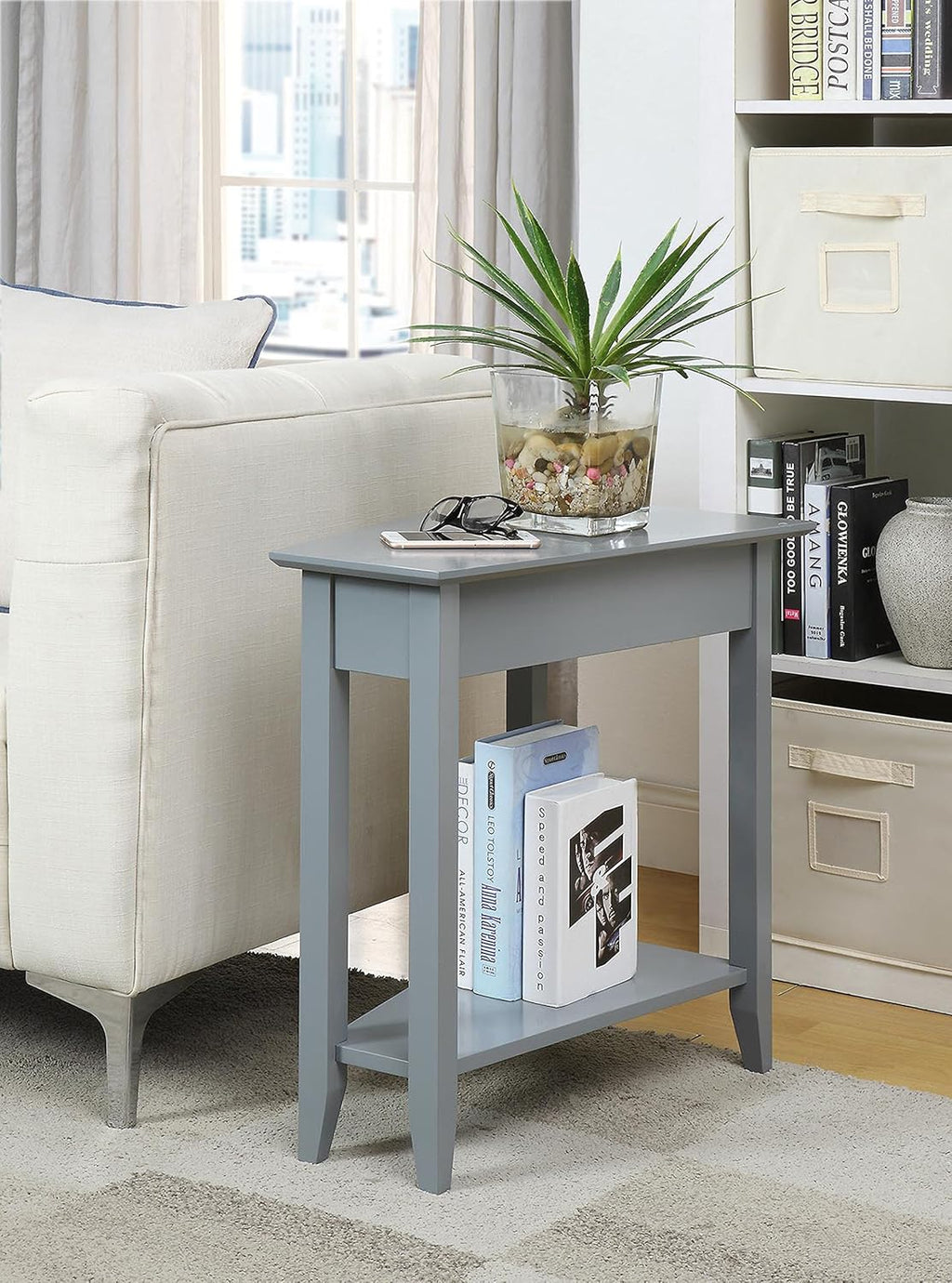 Gray Wedge End Table C29119