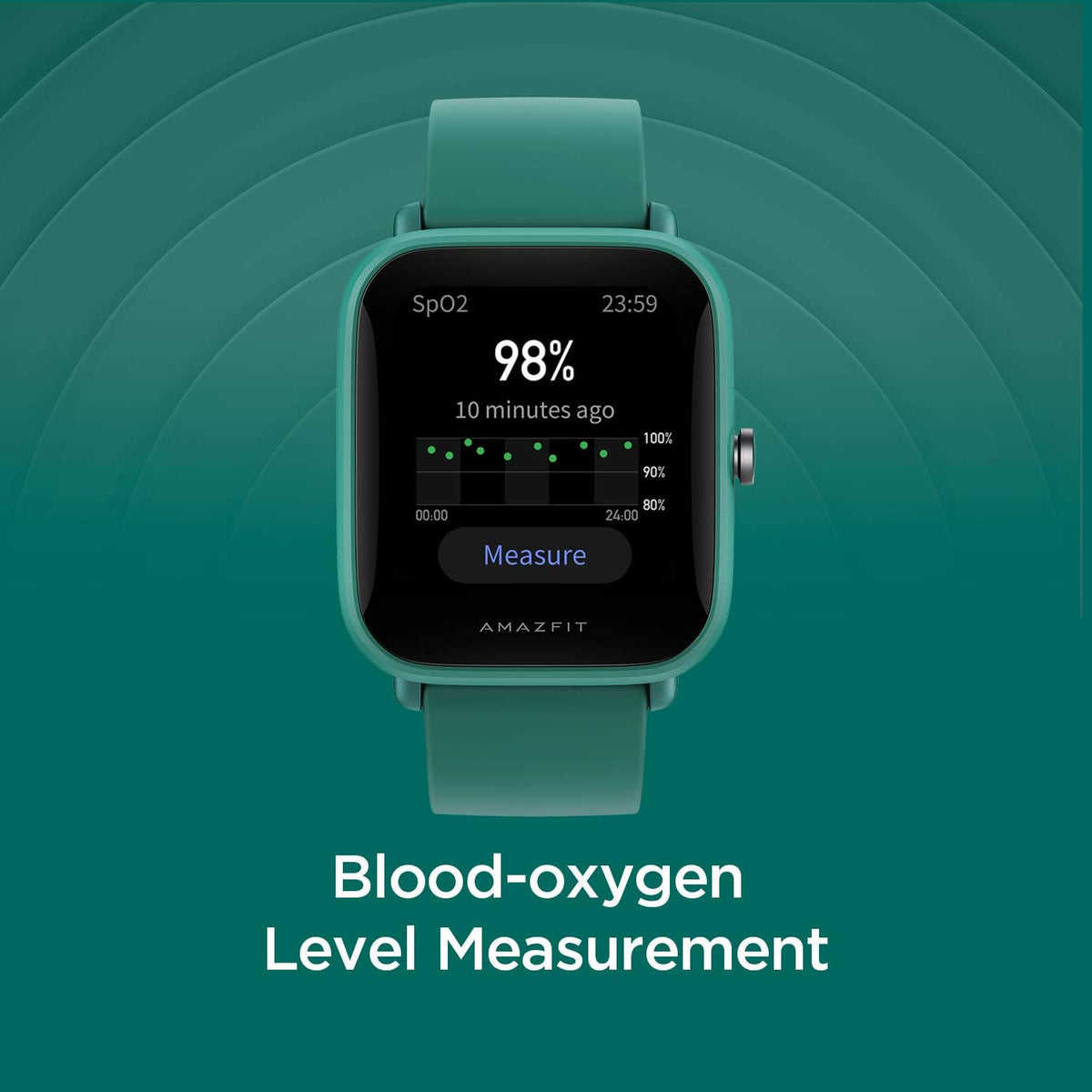Smart Watch with Alexa Built-In, GPS Fitness Tracker, 5 ATM Water Resistant (Green) P110