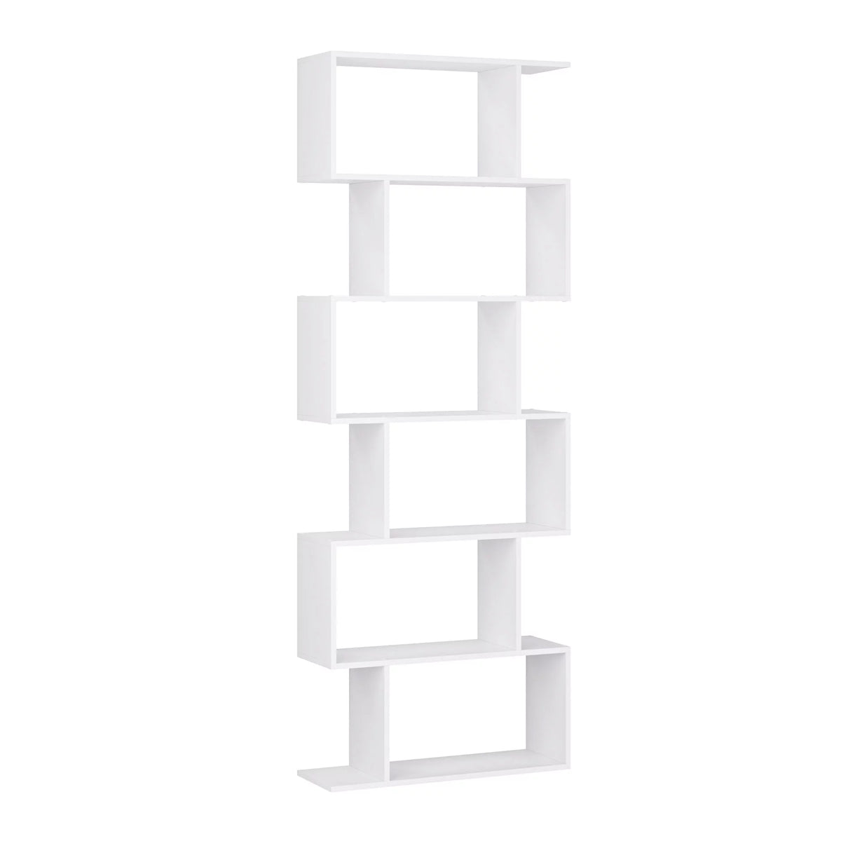 Black 6-tier Wood Bookcase B392125