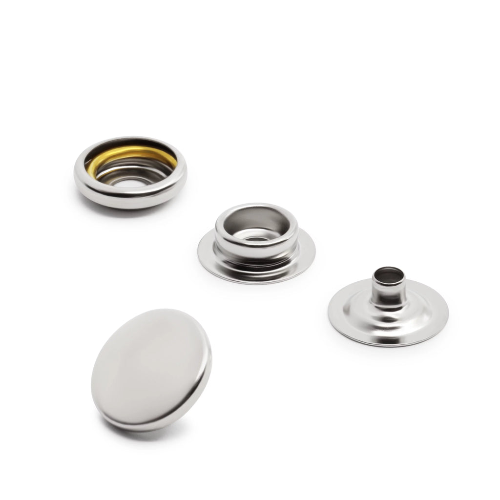 60 Sets Silver Heavy Duty Snaps L5946