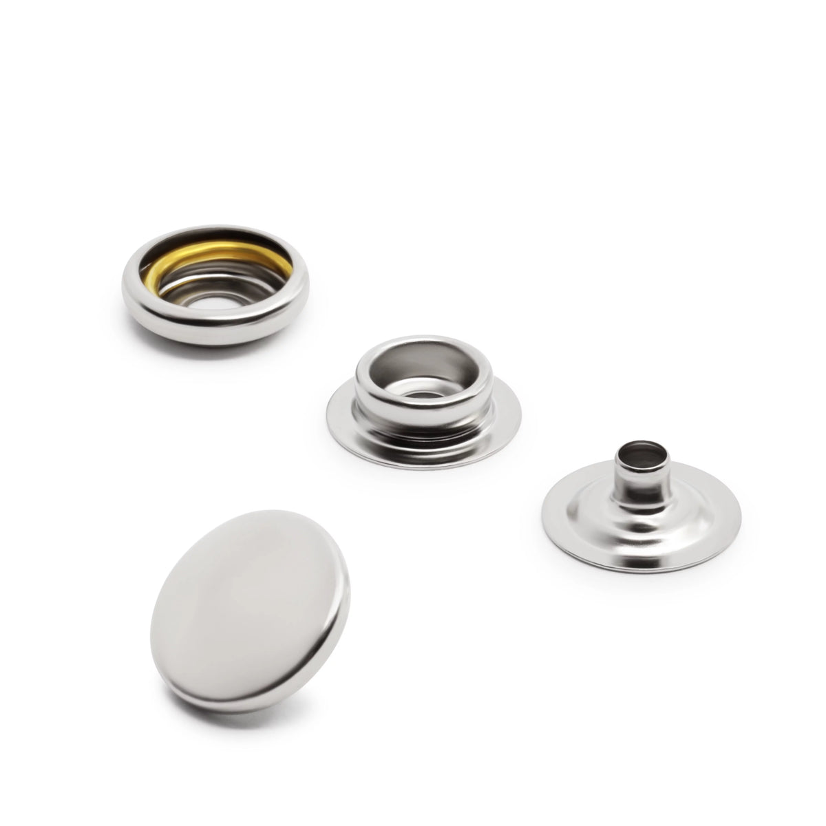 60 Sets Silver Heavy Duty Snaps L5946