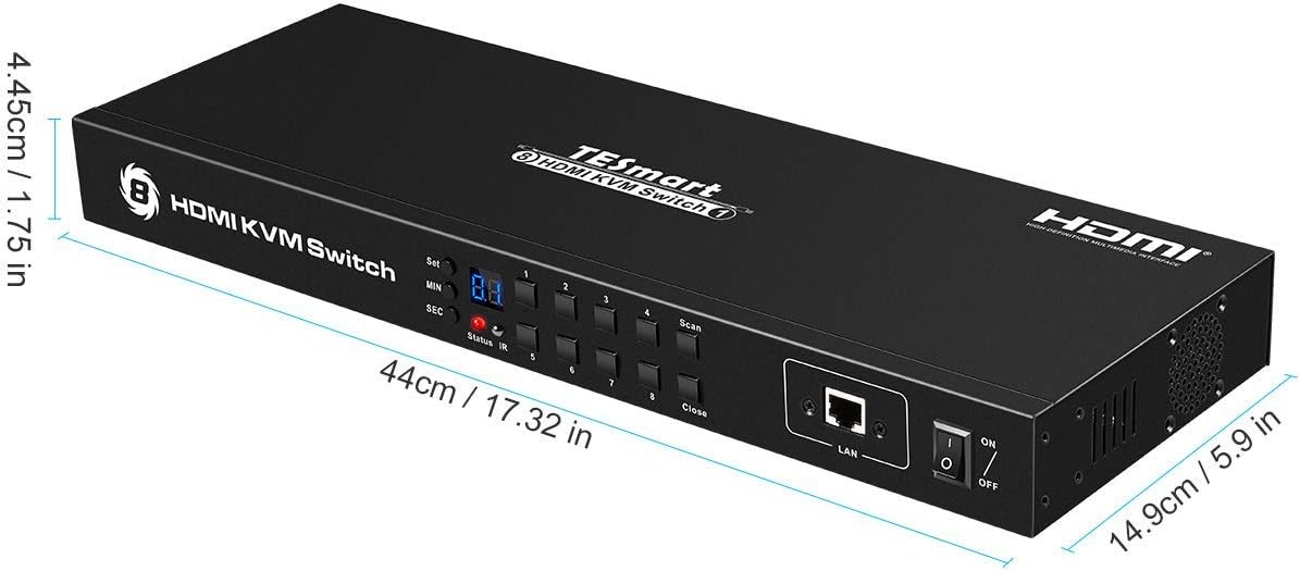 8 Port HDMI KVM Switch 4K @ 30Hz with USB 2.0 X9074