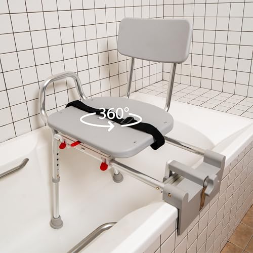 Tub-Mount Swivel Sliding Shower Transfer Bench S9650
