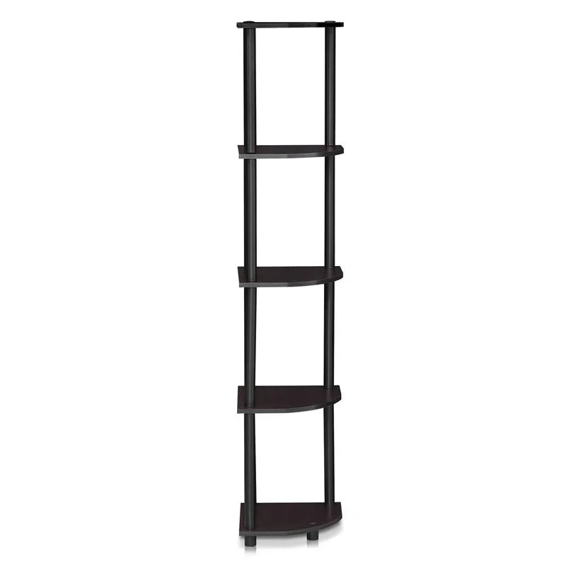 5 Tier Corner Display Rack in Dark Walnut L658