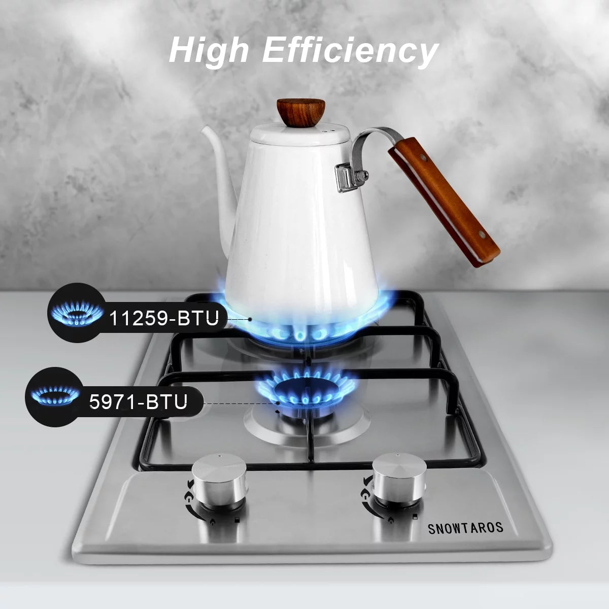 2 Burner Stainless Steel Gas Cooktop E946345