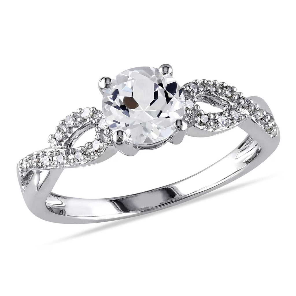 14K White Gold Infinity Ring W682