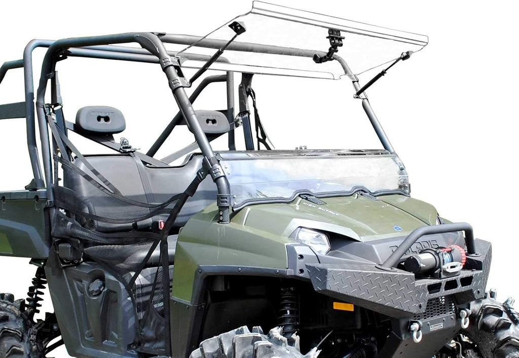 Scratch Resistant Flip Windshield for Polaris Ranger 570 Full-Size / Crew, 1/4" Thick Polycarbonate S504541