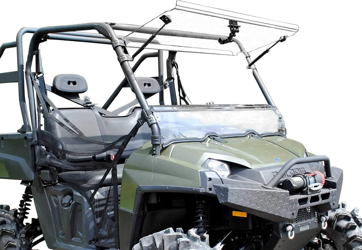 Scratch Resistant Flip Windshield for Polaris Ranger 570 Full-Size / Crew, 1/4" Thick Polycarbonate S504541