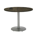 Round Top Table, Barnwood, Round Silver Base B6452