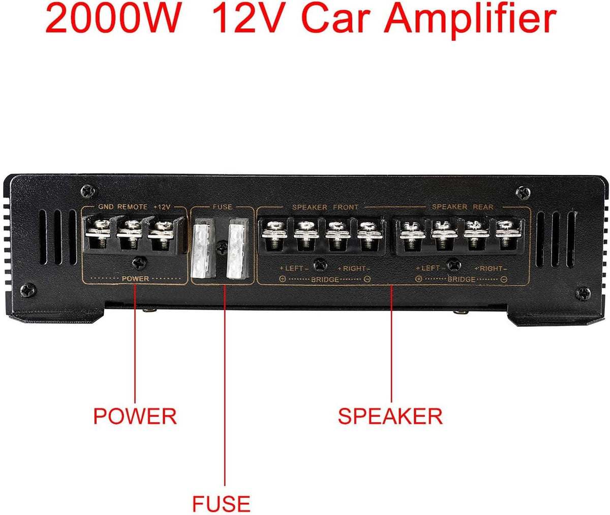 2000W 4 Channel Car Amplifier Pack of 2 Q222779