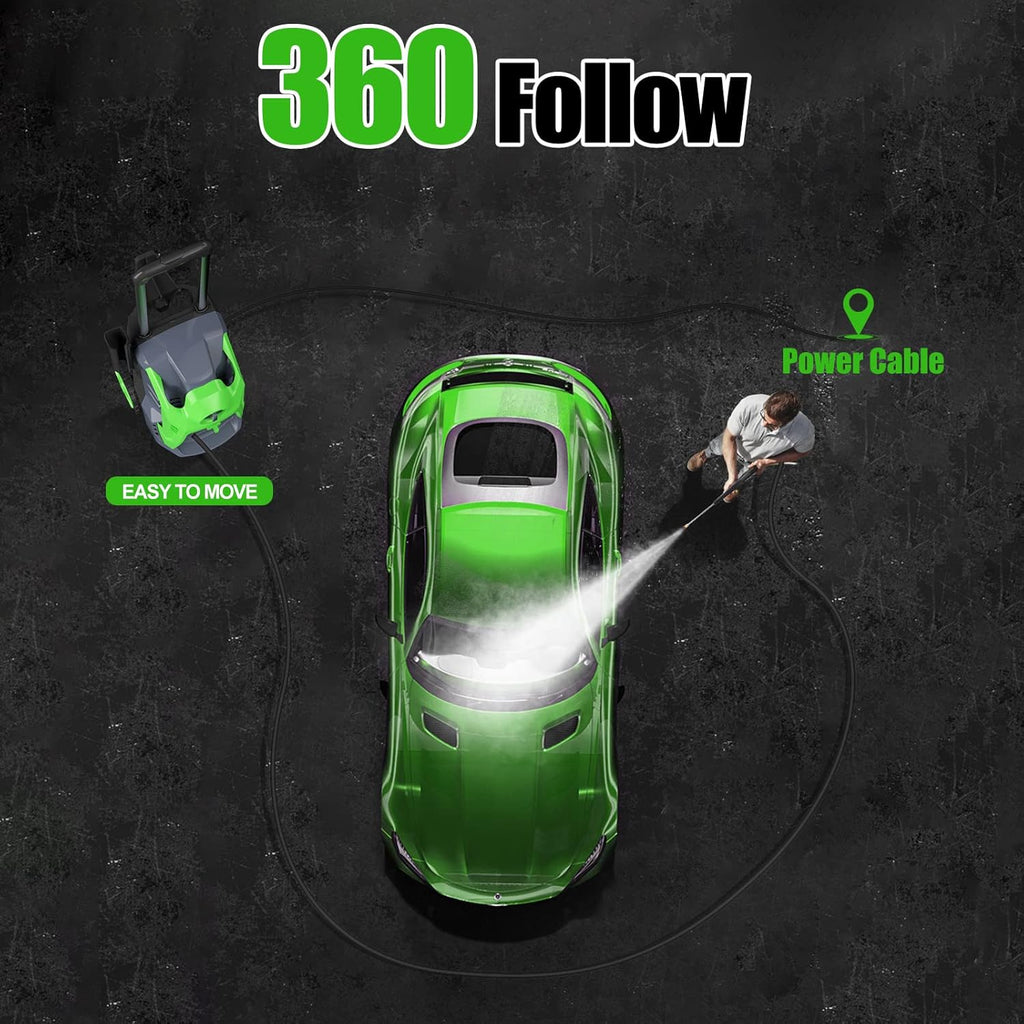 3000 PSI Electric Pressure Washer with 4 Nozzles Foam Cannon V87008