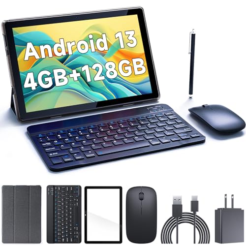 10 Inch 2 in 1 Tablet with Keyboard, 8 GB+128 GB+1 TB, Black O119