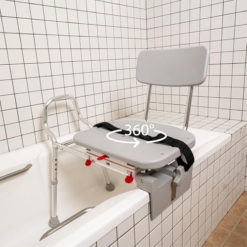 Tub-Mount Swivel Sliding Shower Transfer Bench S9650
