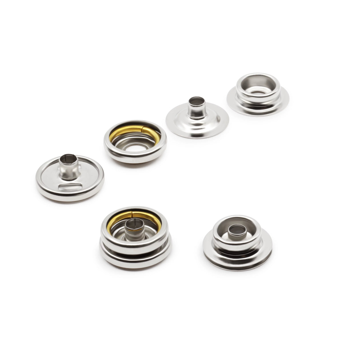 60 Sets Silver Heavy Duty Snaps L5946