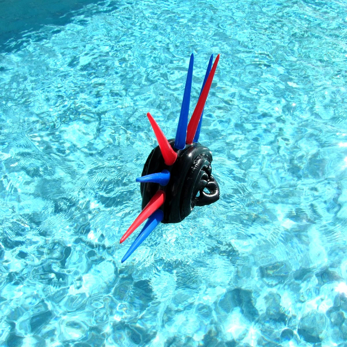 24" Inflatable Mohawk Helmet Pool Float Toy Q60277