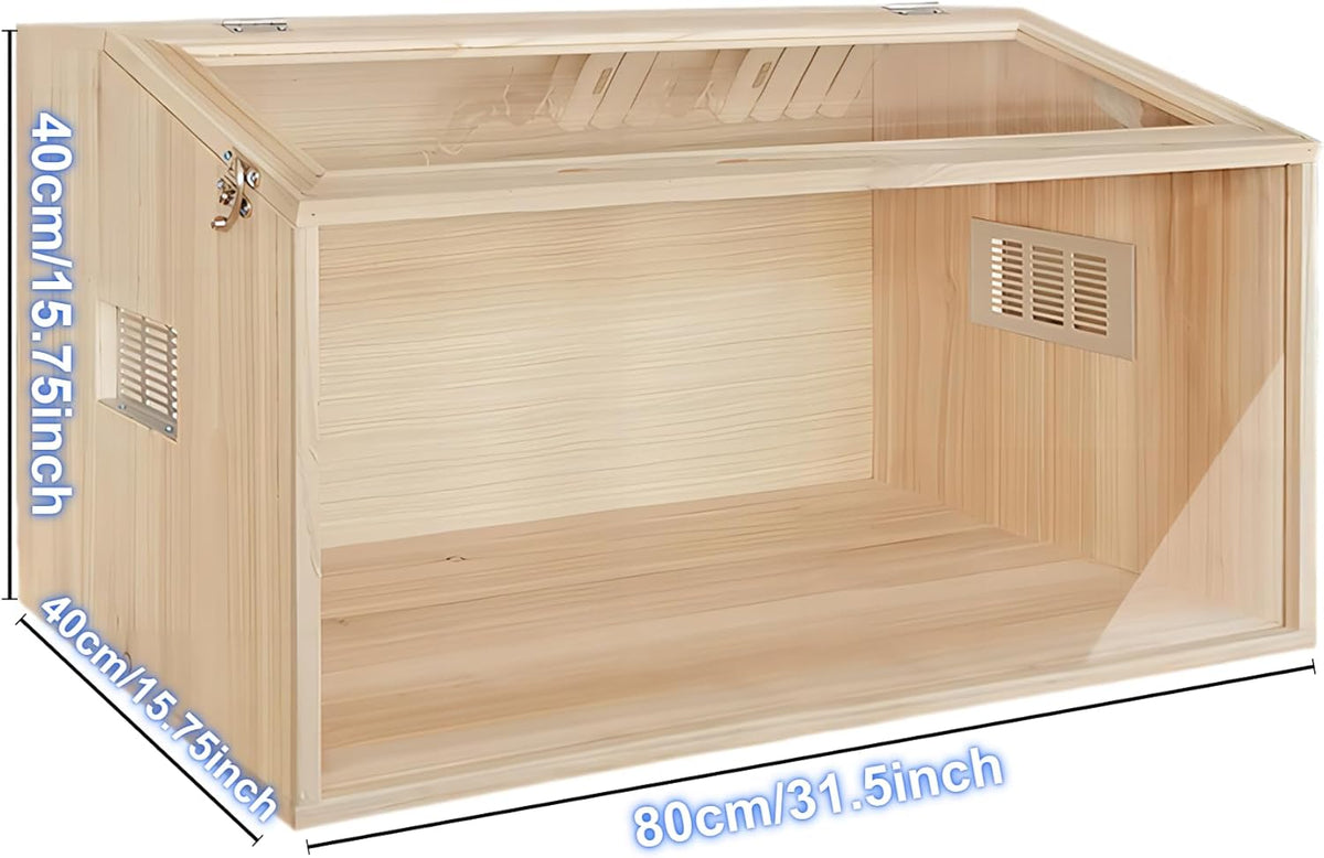 32 Inch Wooden Hamster Cage with Acrylic Sheets V24389