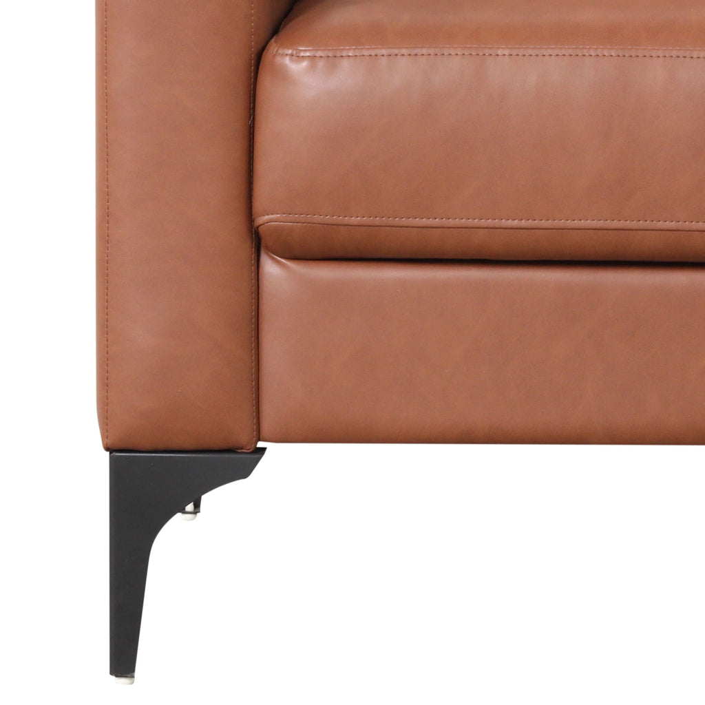Brown Faux Leather Sofa T2120