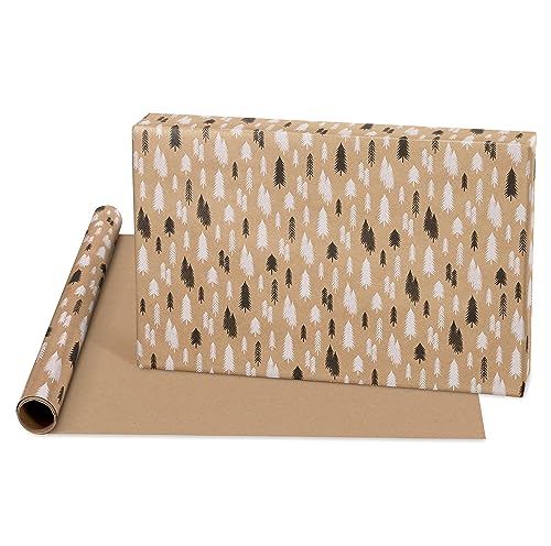 Vintage Kraft Christmas Wrapping Paper Rolls, 4 Rolls, 80 sq. ft. I88110