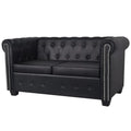 Black 2-Seater Artificial Leather Sofa W818731