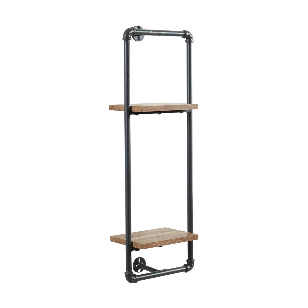 Sand Black 5-Piece Industrial Pipe Wall Shelf Set T907925