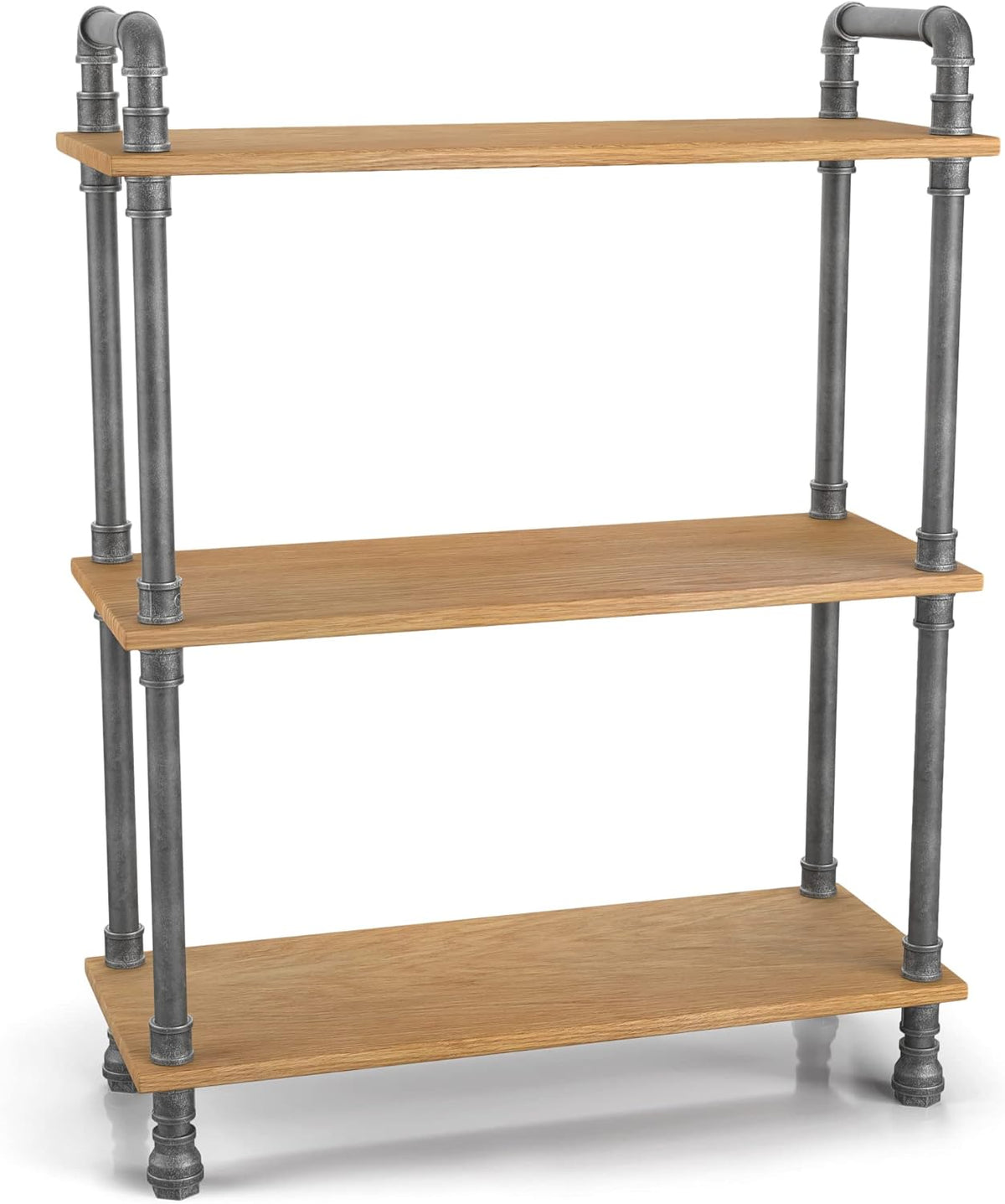 3-Tier Pine and Metal Bookshelf L7153