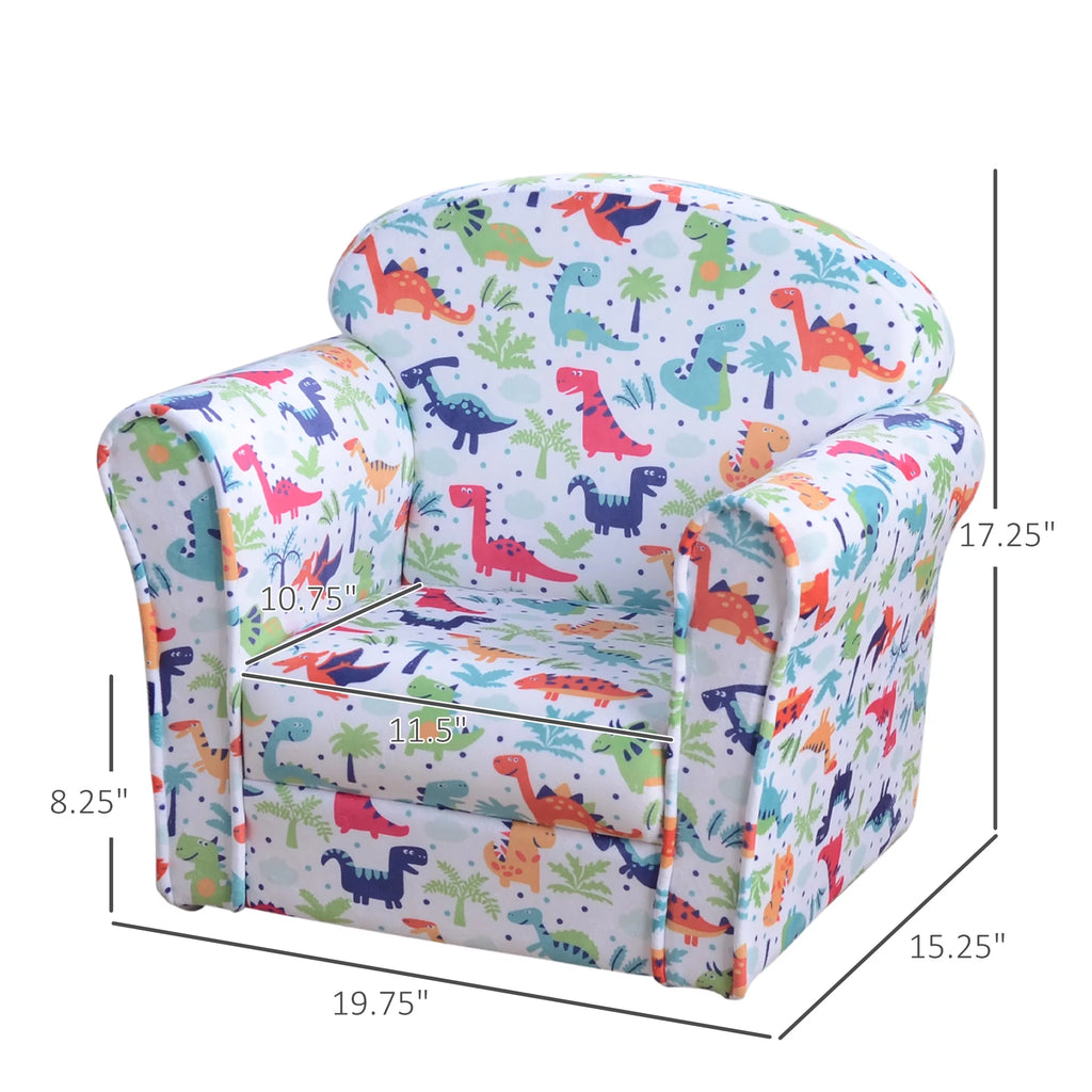 Kid's Sofa Armchair with Dinosaur Design X1523