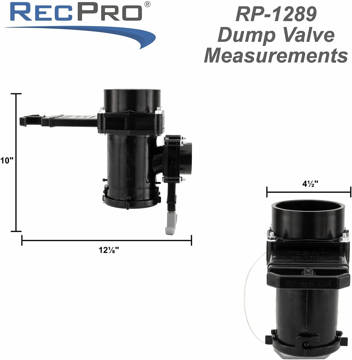 RV Waste Valve Double Tee 3 x 1-1/2 Hub Q653