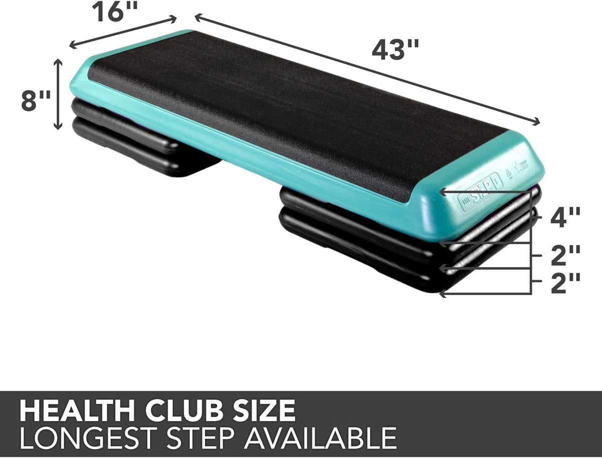Teal Aerobic Platform with Black Risers R520