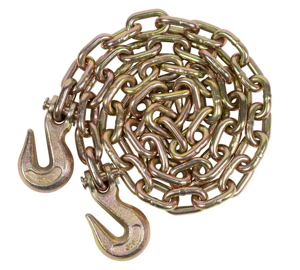 4 Pack 1/2 Inch x 20 FT Grade 70 Binder Chain with Clevis Grab Hooks V330135