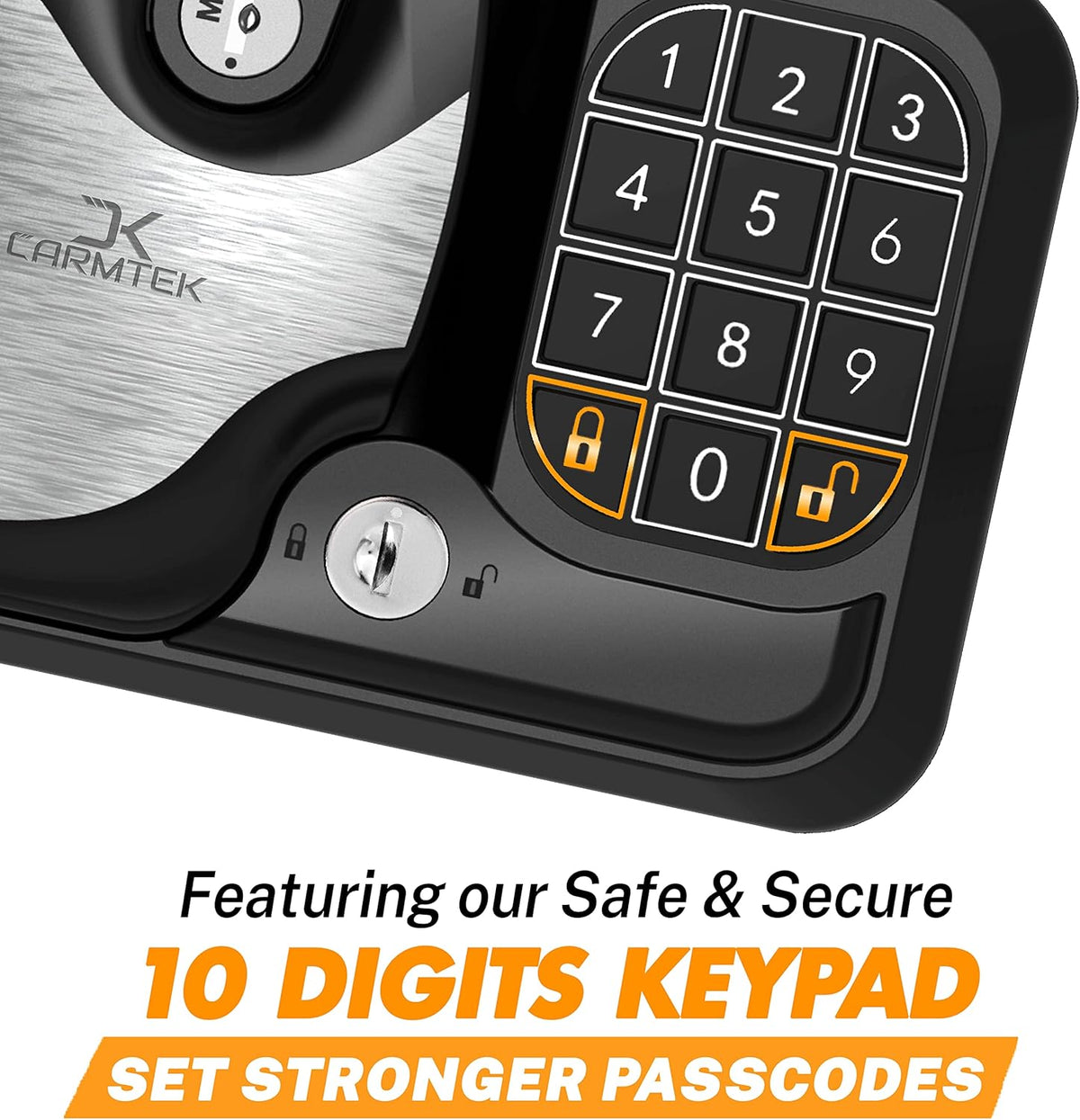 10 Digits RV Keyless Entry Door Lock Latch Handle with Backlit Keypad H415