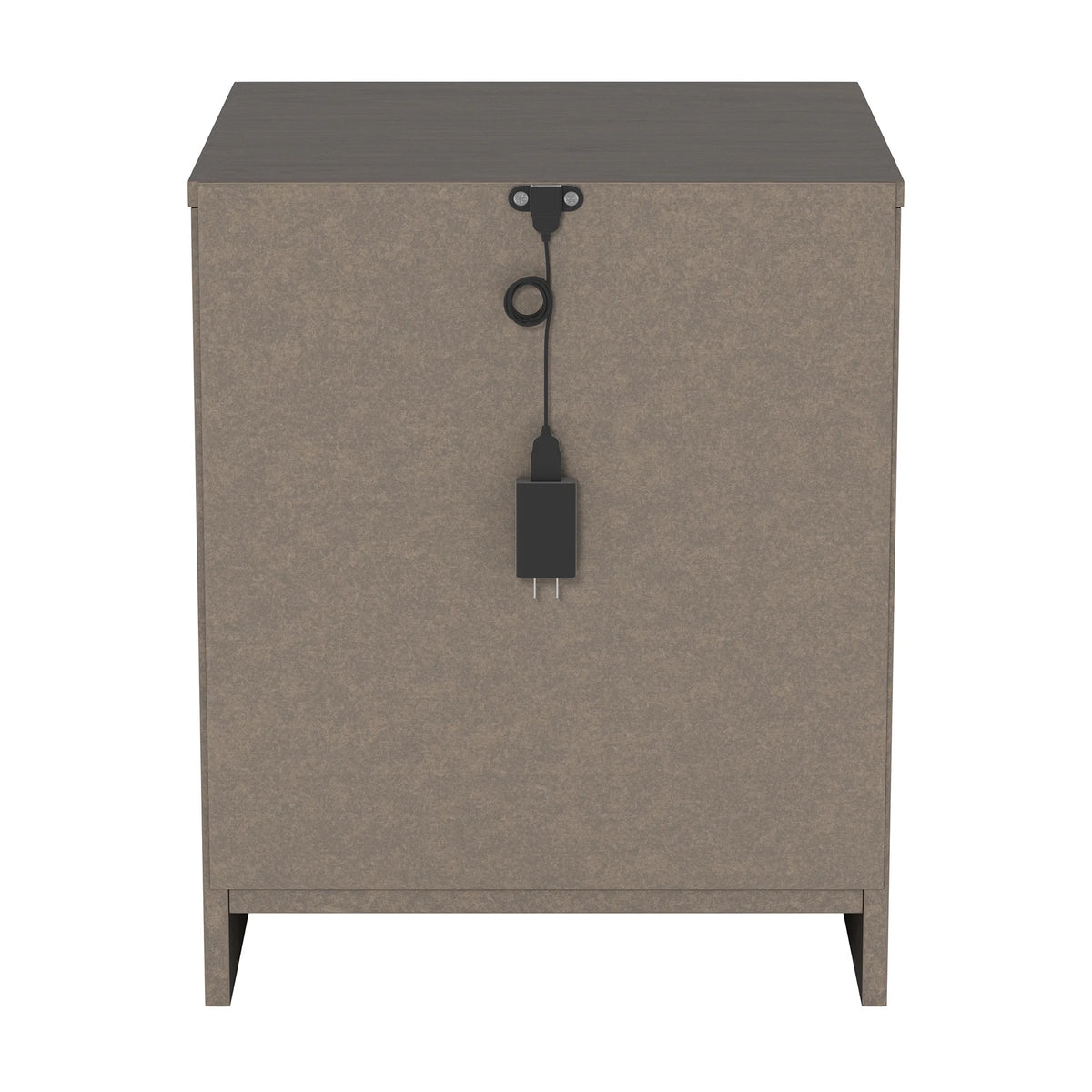 Espresso Low Profile Nightstand with 2 Drawers and USB L658792