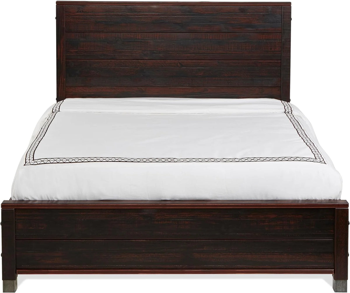 Solid Wood King Platform Bed in Walnut B595