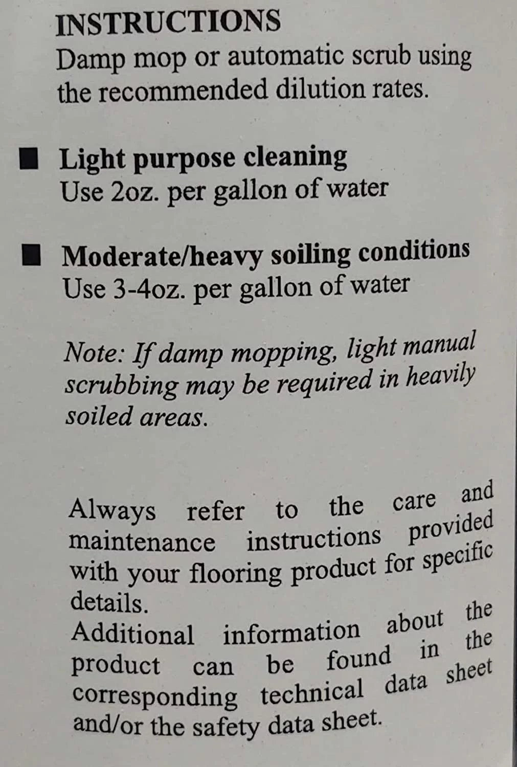 1 Gallon Neutral Cleaner Concentrated For Vinyl Floors H10216