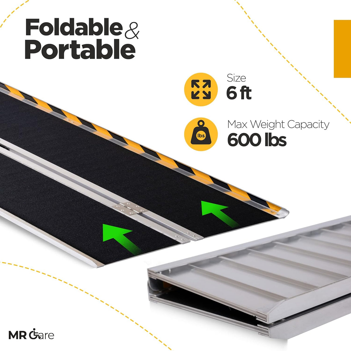 Portable Foldable Wheelchair Ramp with Handle (3FT) D39786