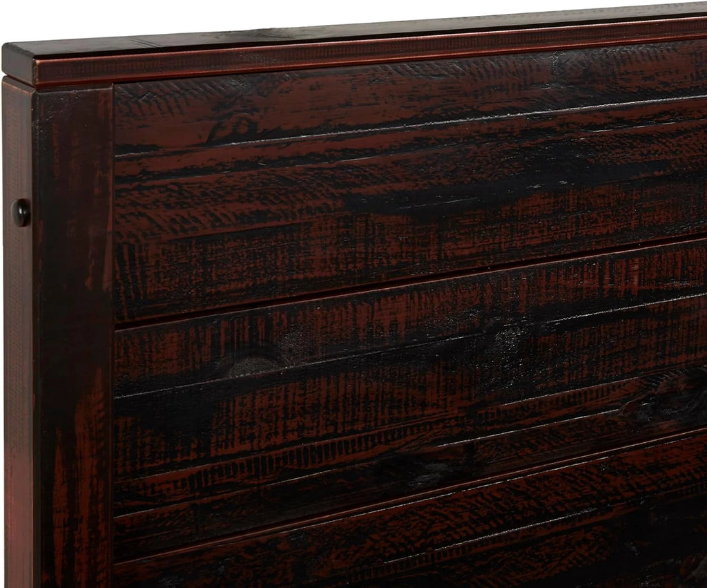 Solid Wood King Platform Bed in Walnut B595