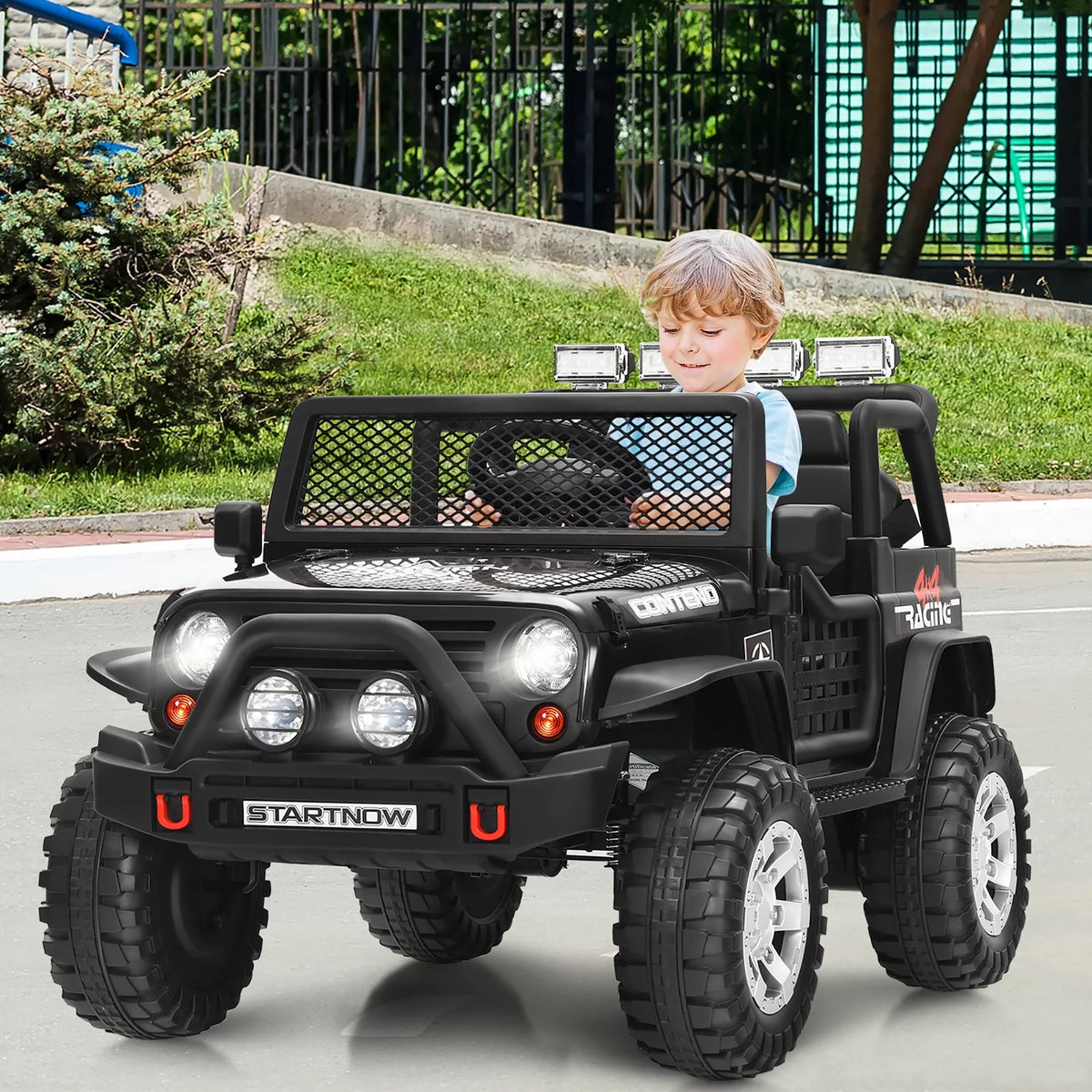 12V Kids Ride On Truck Electric Car with Lights&Music Red S207427