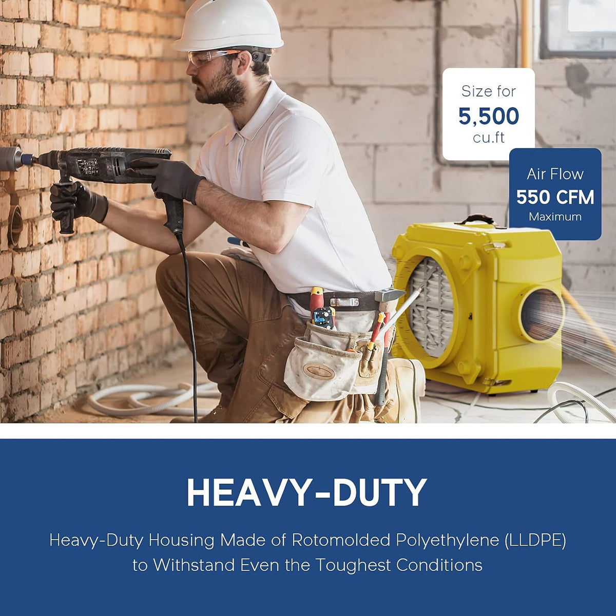 3 Stage Filtration Heavy Duty Air Scrubber with MERV-10 Filter K7157