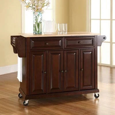 Solid Wood Kitchen Cart S328422