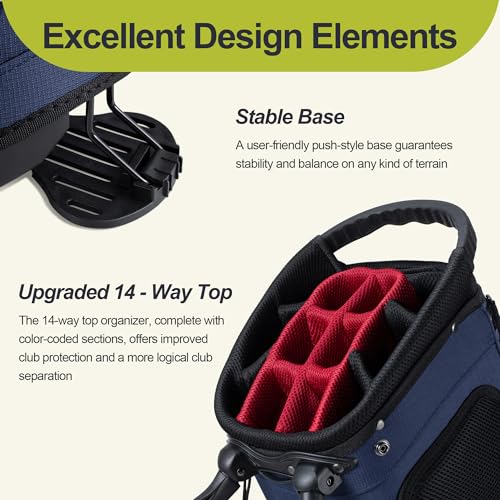 14 Way Golf Stand Bag with 10 Pockets V98646