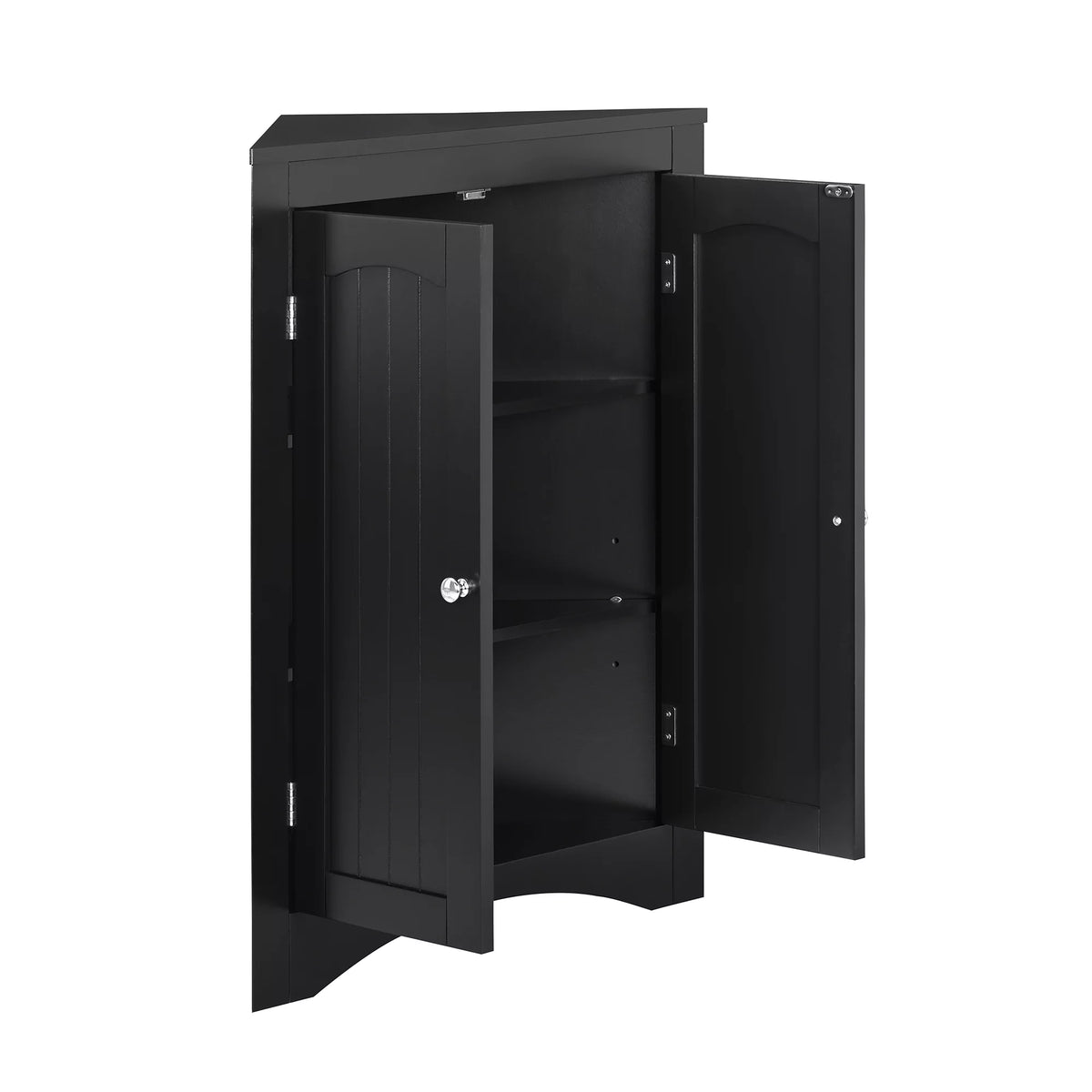 Free Standing Corner Storage Cabinet with Doors and Shelves G87329