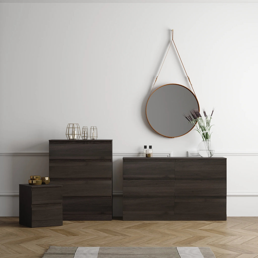 Espresso Low Profile Nightstand with 2 Drawers and USB L658792