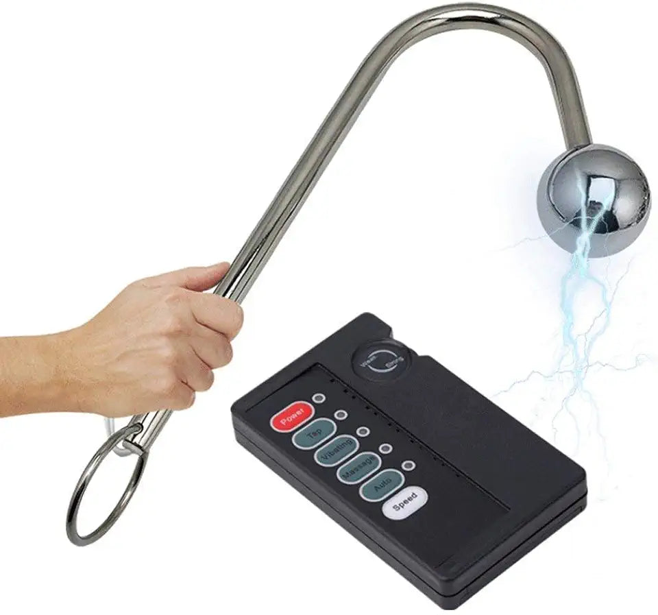 Electric Stimulation Stainless Steel Anal Plug and Dildo E2876