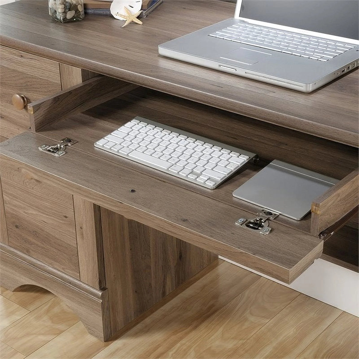 Engineered Wood Computer Desk in Salt Oak R862094