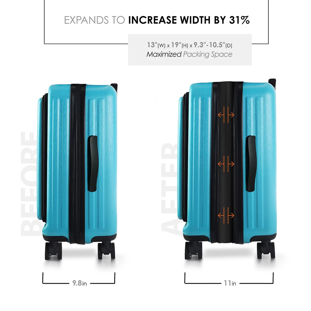 20 inch Hardside Expandable Carry-On Luggage with Front Pocket K7953