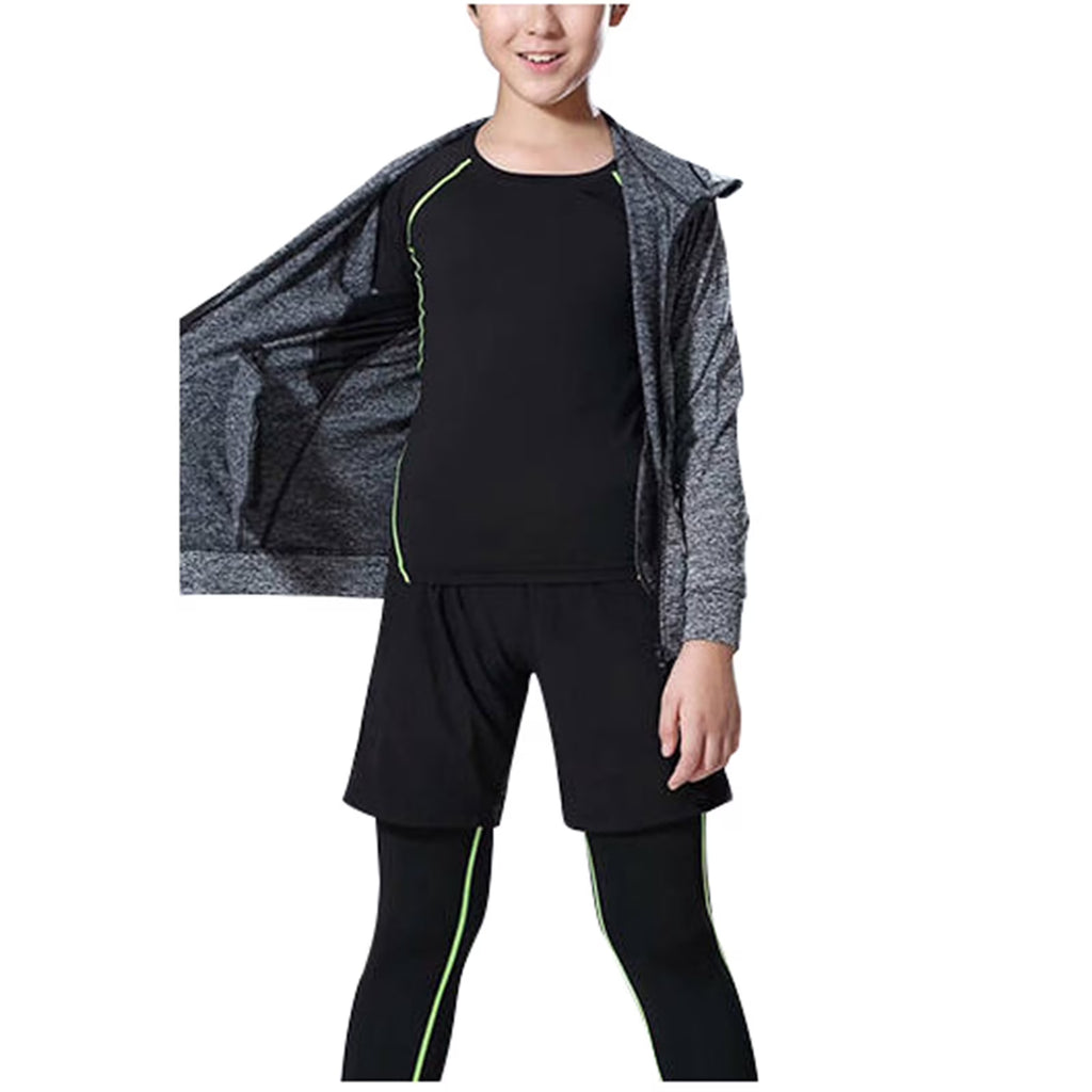 Grey Boys Zip Up Sweatshirt V9358