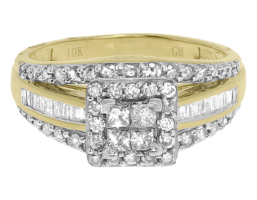 10k Yellow Gold Princess Diamond Engagement Ring Q2111