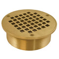 4x22 IPS Metal Spud with 5x22 Polished Brass Round Strainer S887400